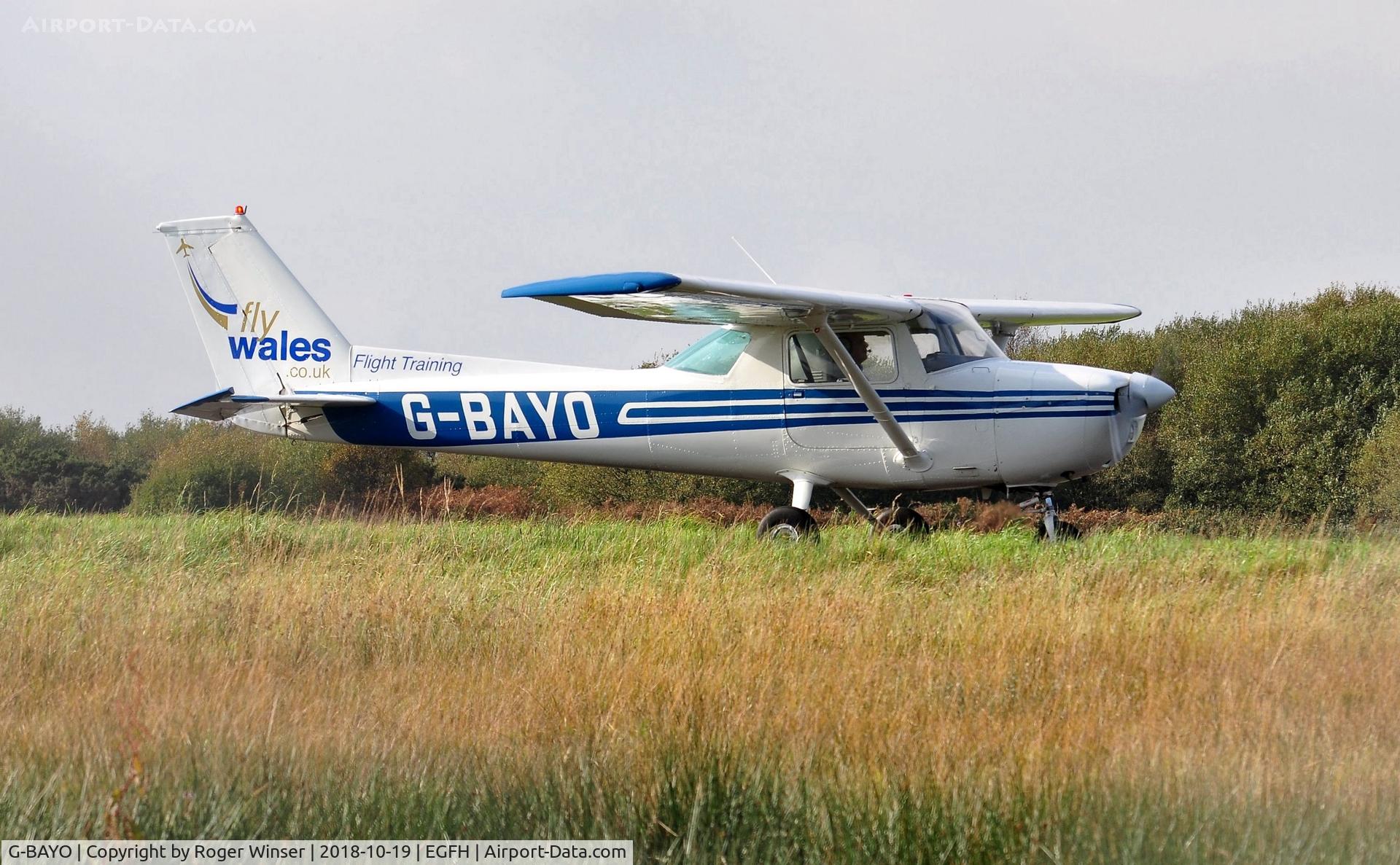 G-BAYO, 1973 Cessna 150L C/N 150-74435, Visiting Cessna F150L operated by FlyWales Flight Training.