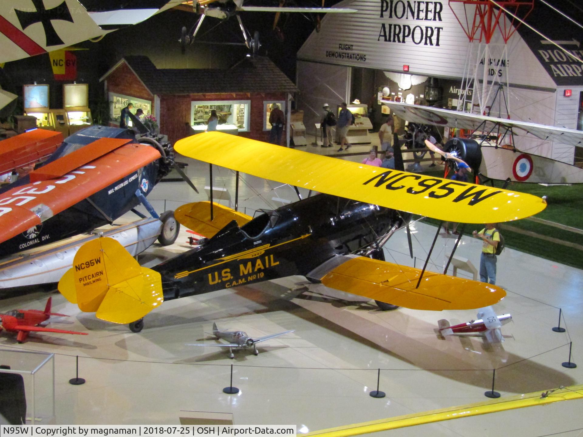 N95W, 1930 Pitcairn PA-7 Super Mailwing C/N 147, in EAA musuem