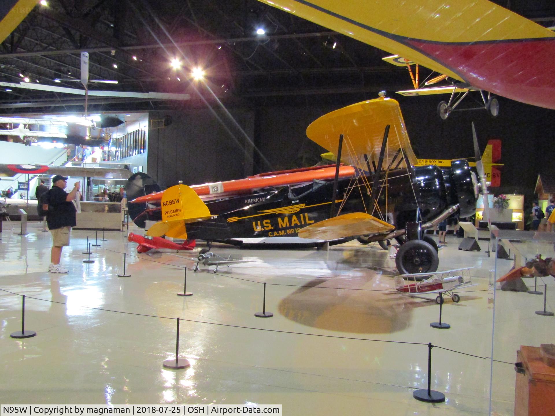 N95W, 1930 Pitcairn PA-7 Super Mailwing C/N 147, in EAA musuem