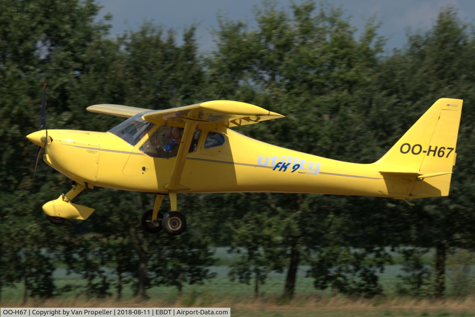 OO-H67, 2005 B & F Technik FK-9 Mark IV Utility C/N 09-04U-255, B&F Fk9 Mark IV Utility landing at Schaffen-Diest, old-timer fly-in 2018