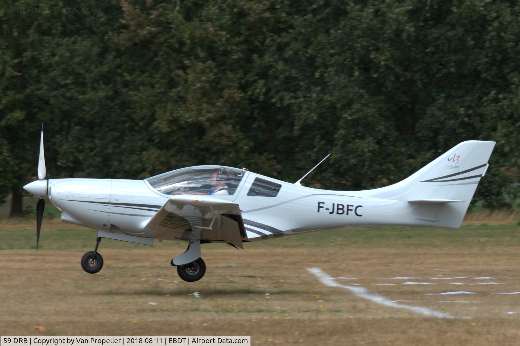 59-DRB, 2000 Aveko VL-3 Evolution C/N VL-3-016, Aveko VL-3 Evolution landing at Schaffen-Diest, old-timer fly-in 2018
