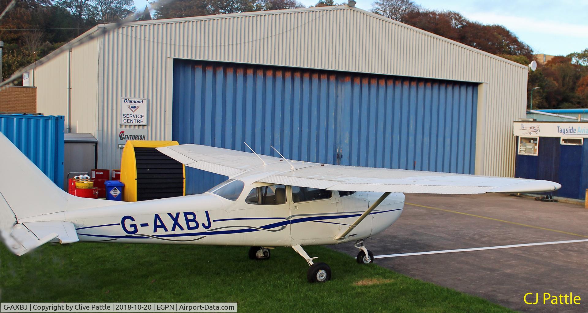 G-AXBJ, 1969 Reims F172H Skyhawk C/N 0573, Parked up at Tayside Aviation Engineering, Dundee.