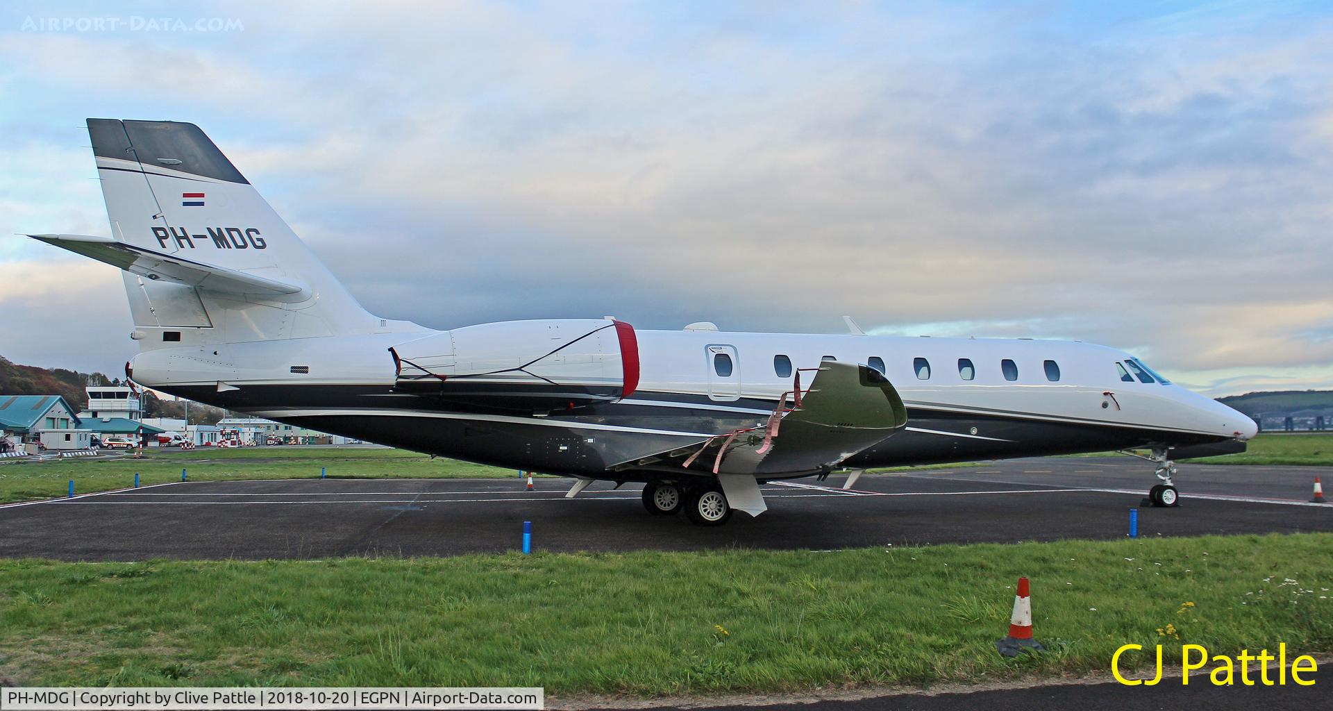 PH-MDG, 2016 Cessna 680 Citation Sovereign+ C/N 680-0561, Parked at Dundee