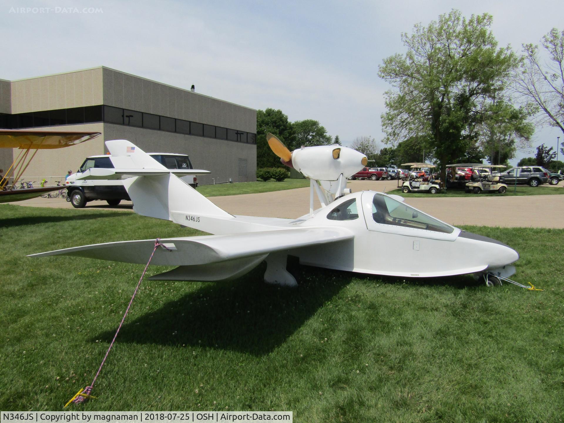 N346JS, 1981 Pereira Osprey II C/N JS-3, outside EAA museum