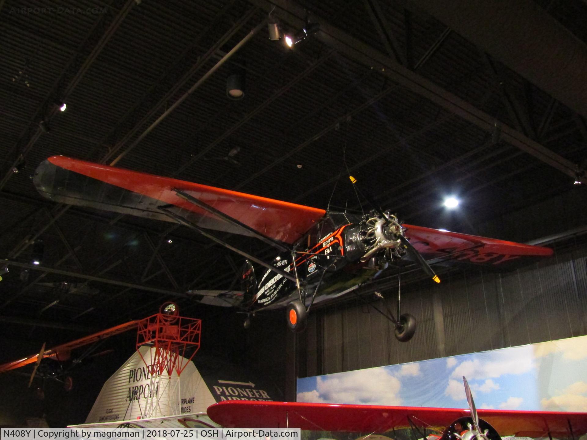 N408Y, 1932 Stinson SM-8A Junior C/N M-4243, in EAA dark museum