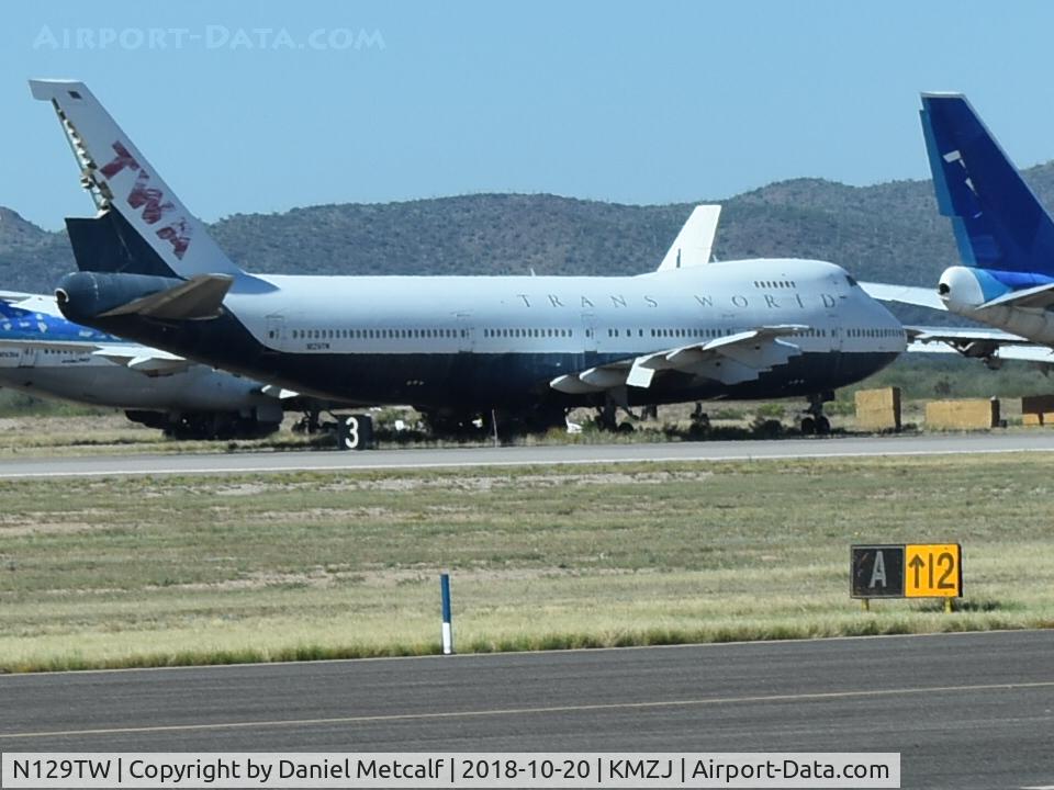 N129TW, 1976 Boeing 747-128 C/N 21141, Seen at Pinal Airpark near Marana, AZ