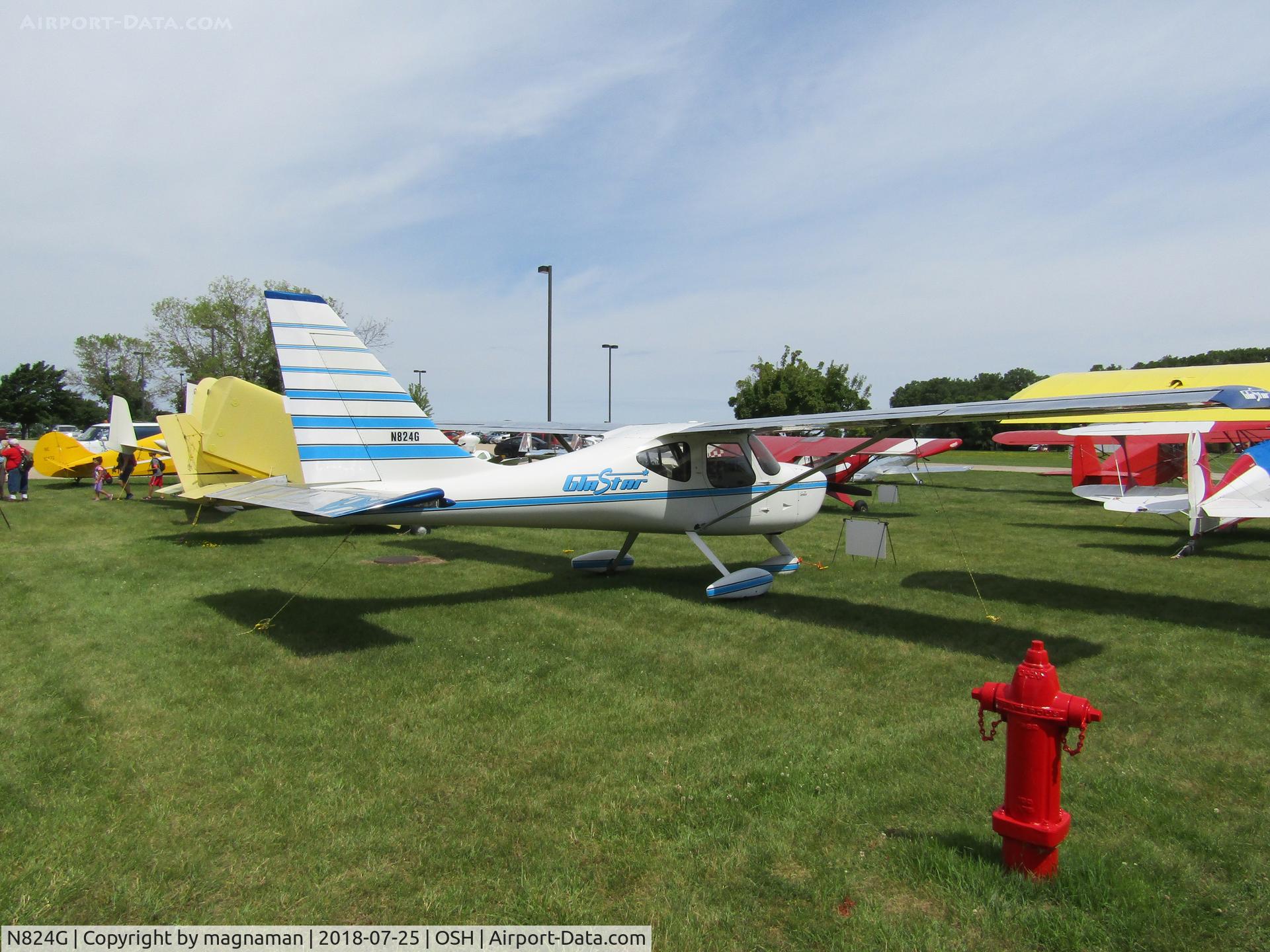 N824G, 1994 Arlington Aircraft Development SH-4 C/N 01-P, outside EAA museum