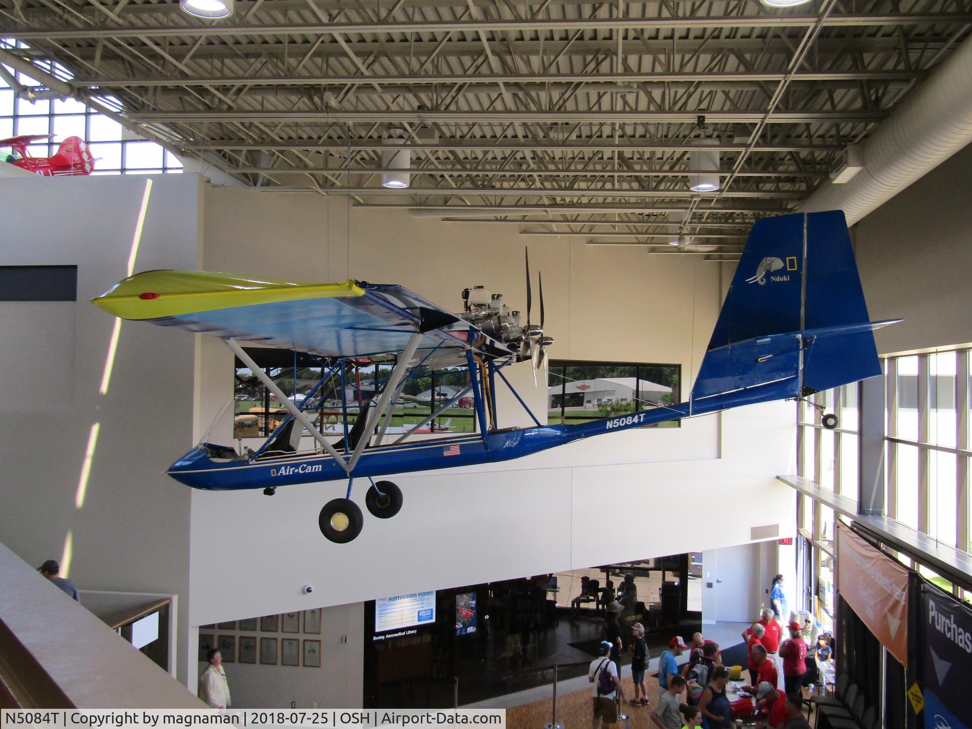 N5084T, 2003 Leza-Lockwood Air Cam C/N AC001, in entry area at EAA museum