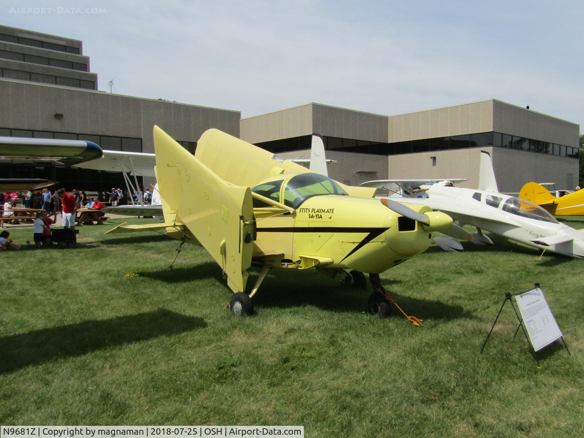 N9681Z, 1964 Stits SA-11A Playmate C/N 64-1, outside with playmates at EAA