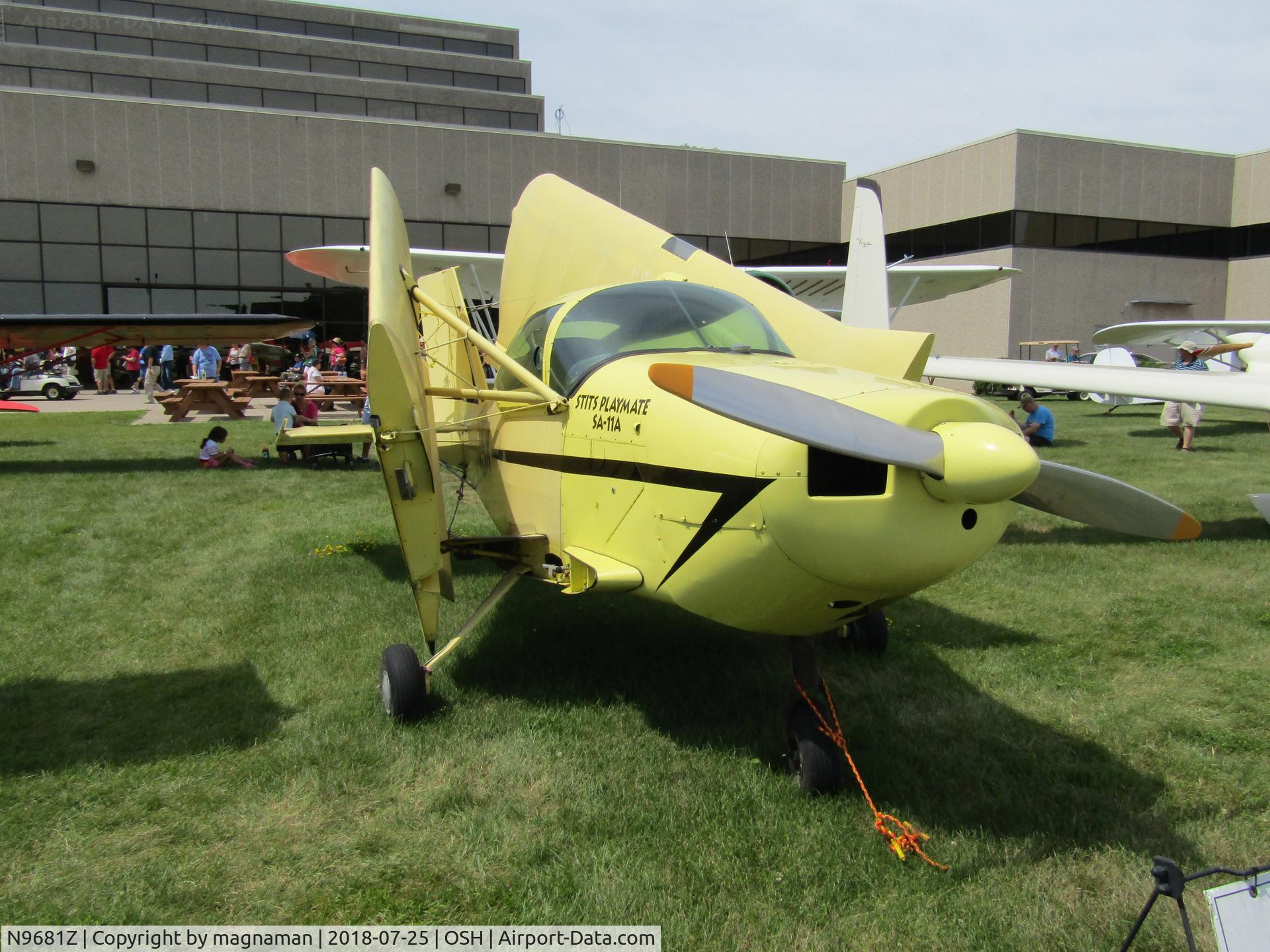 N9681Z, 1964 Stits SA-11A Playmate C/N 64-1, in sun at EAA