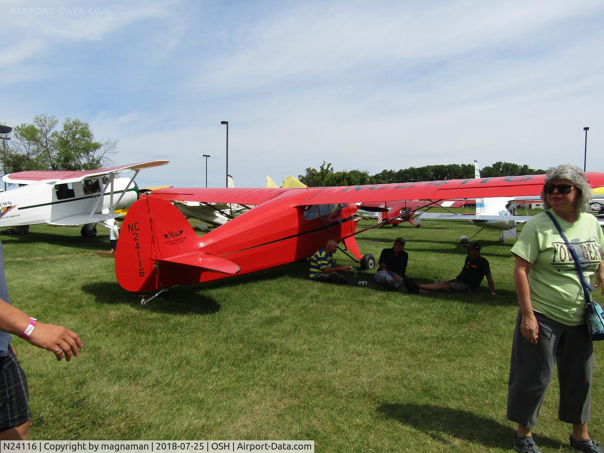 N24116, 1940 Funk B C/N 45, outside EAA musuem