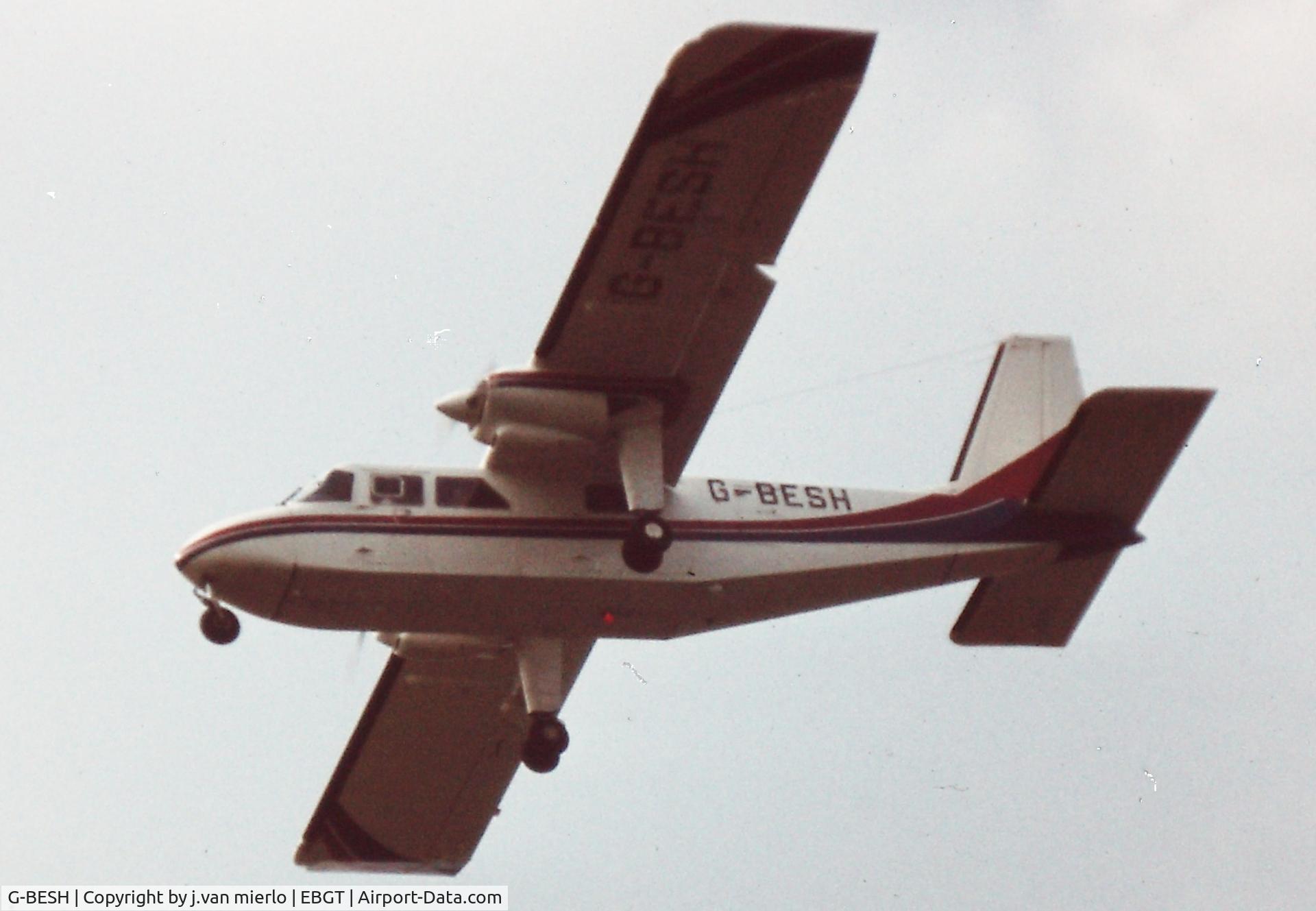 G-BESH, 1979 Britten-Norman BN-2A-26 Islander C/N 847, Ghent, Belgium STELLA AIR RACE '79 bringing in reporters