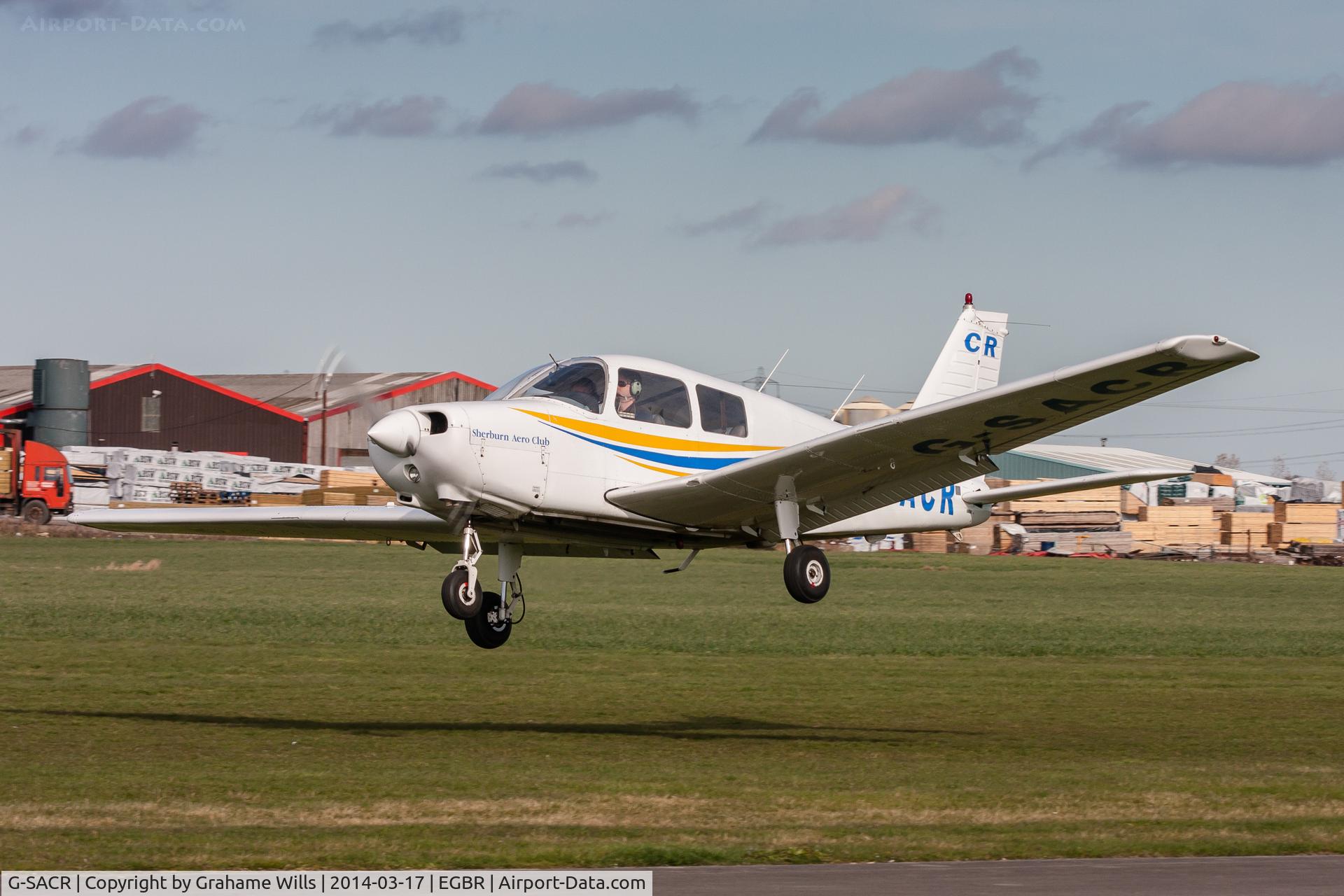 G-SACR, 1988 Piper PA-28-161 Cadet C/N 2841046, Piper PA-28-161 Cadet Sherburn Aero Club, Breighton 17/3/14