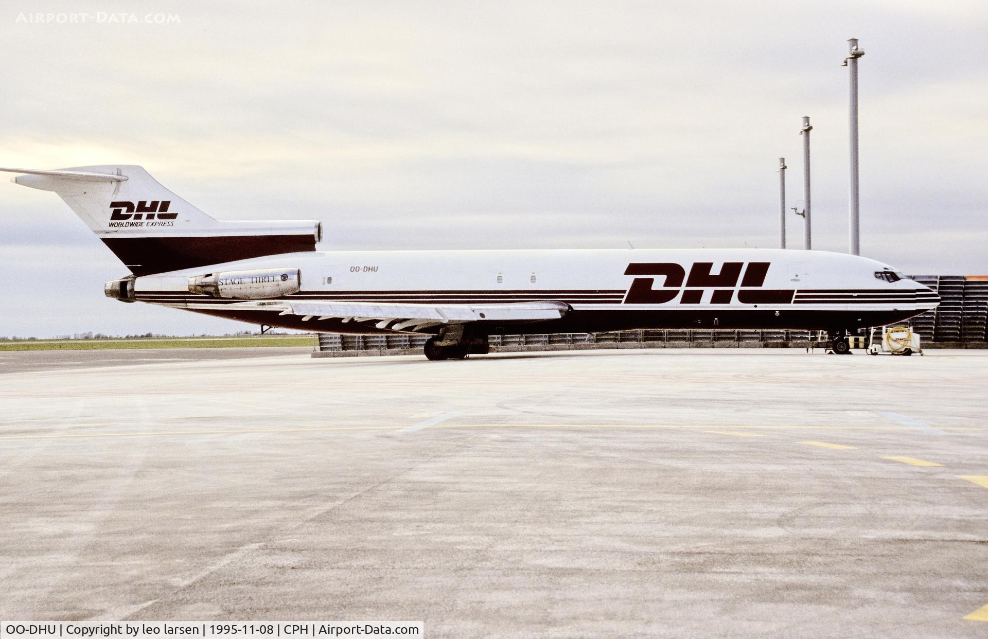 OO-DHU, 1976 Boeing 727-223(F) C/N 20992, Copenhagen 8.11.1995
