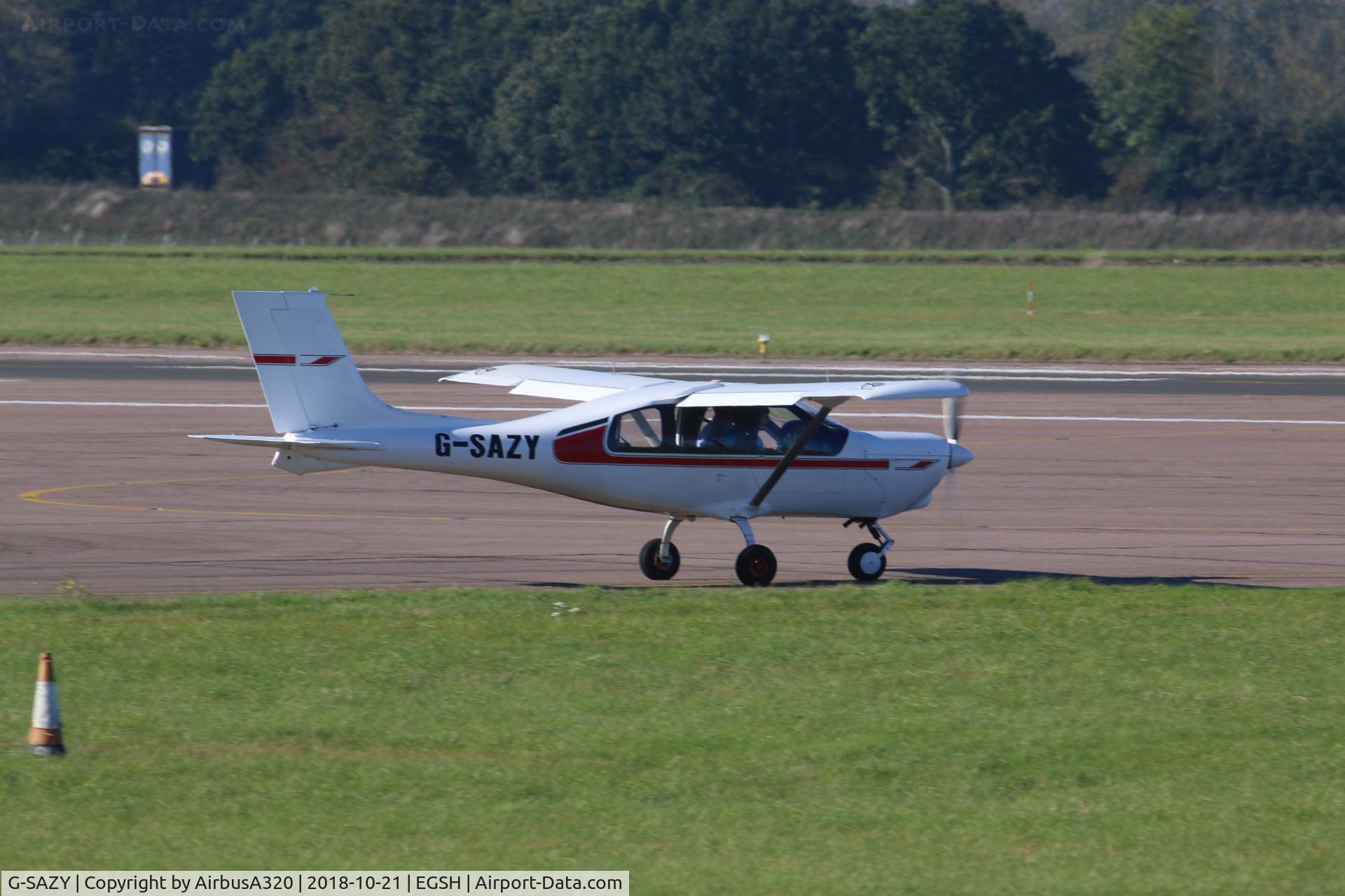 G-SAZY, 2004 Jabiru J400 C/N PFA 325-14057, Departing on RWY 27 departure