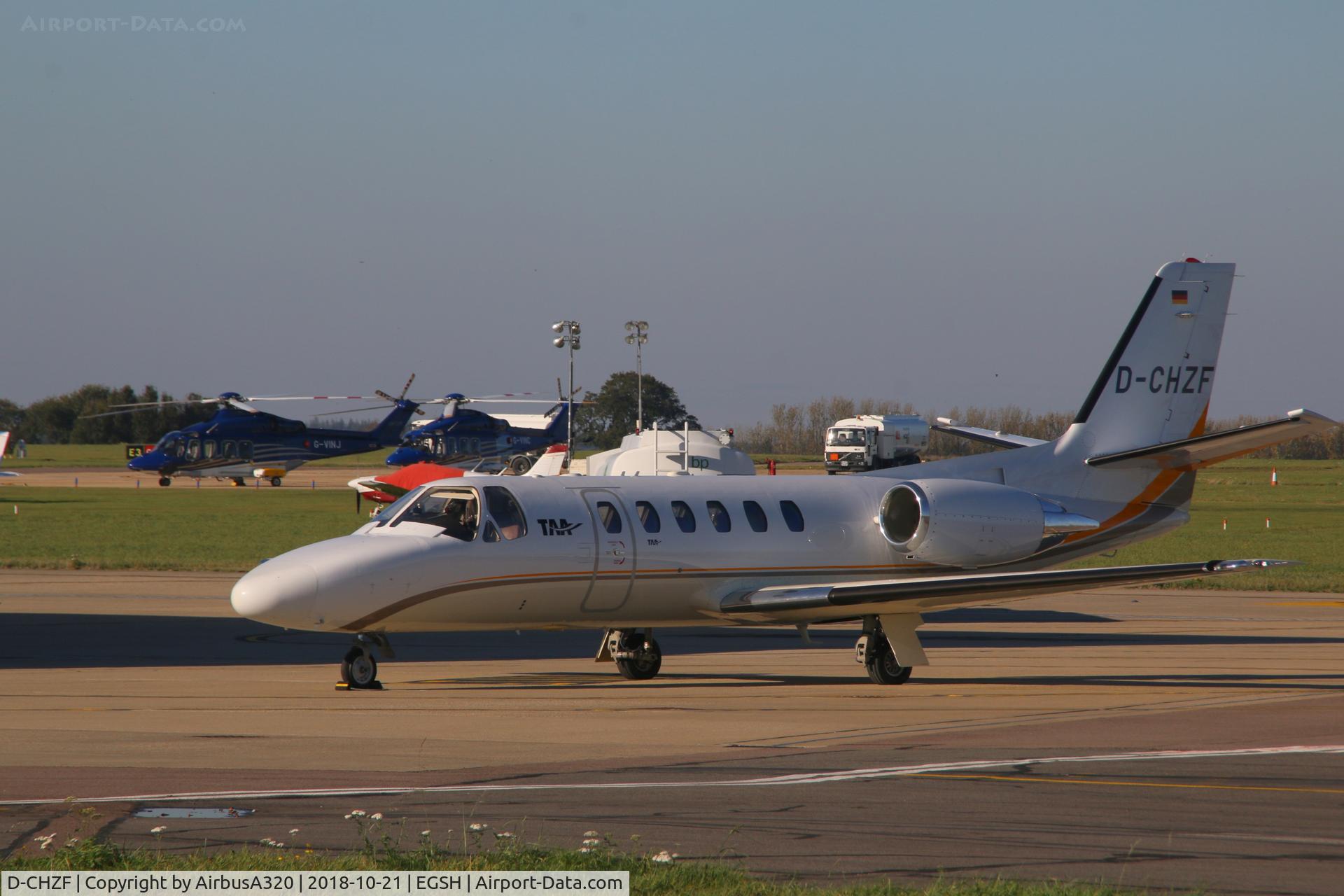 D-CHZF, 1999 Cessna 550 Citation Bravo C/N 550-0866, Seen parked on the Saxon ramp at NWI