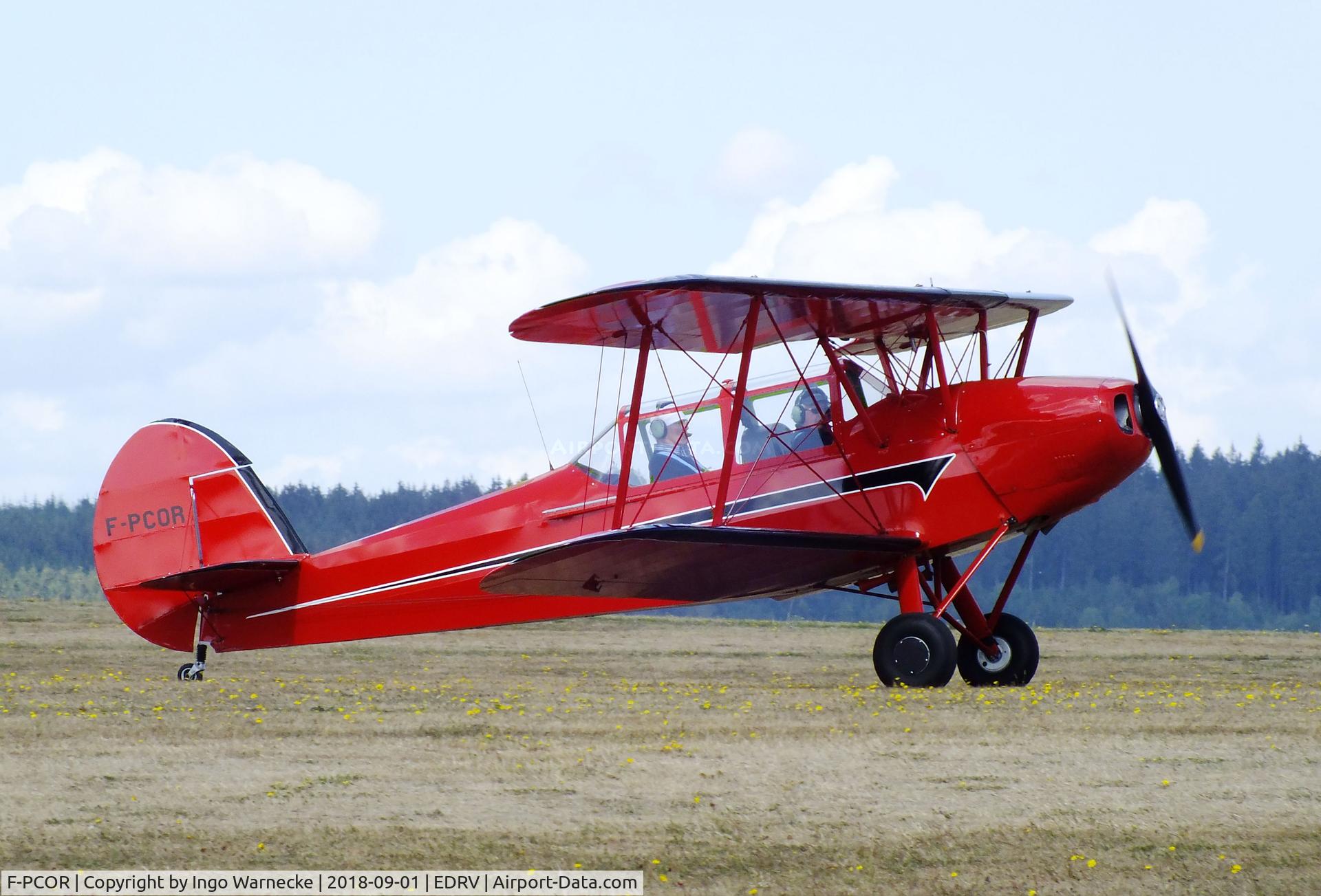 F-PCOR, Stampe-Vertongen SV-4L C/N 330, Stampe-Vertongen (SNCAN) SV-4L, re-engined with a Lycoming, at the 2018 Flugplatzfest Wershofen