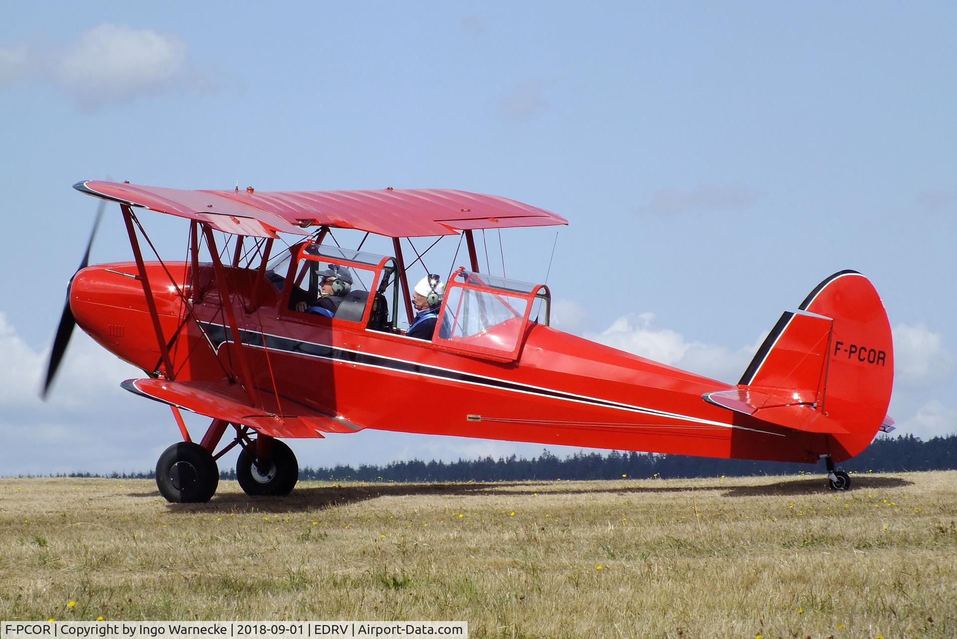 F-PCOR, Stampe-Vertongen SV-4L C/N 330, Stampe-Vertongen (SNCAN) SV-4L, re-engined with a Lycoming, at the 2018 Flugplatzfest Wershofen