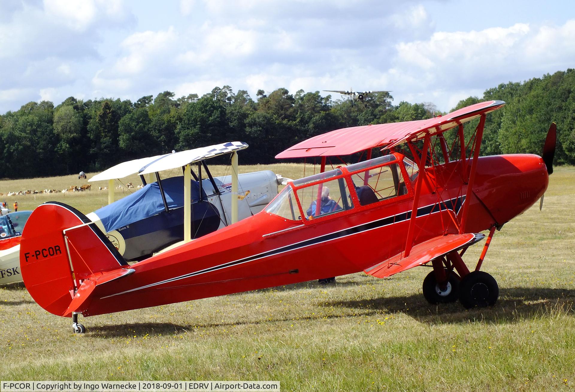 F-PCOR, Stampe-Vertongen SV-4L C/N 330, Stampe-Vertongen (SNCAN) SV-4L, re-engined with a Lycoming, at the 2018 Flugplatzfest Wershofen