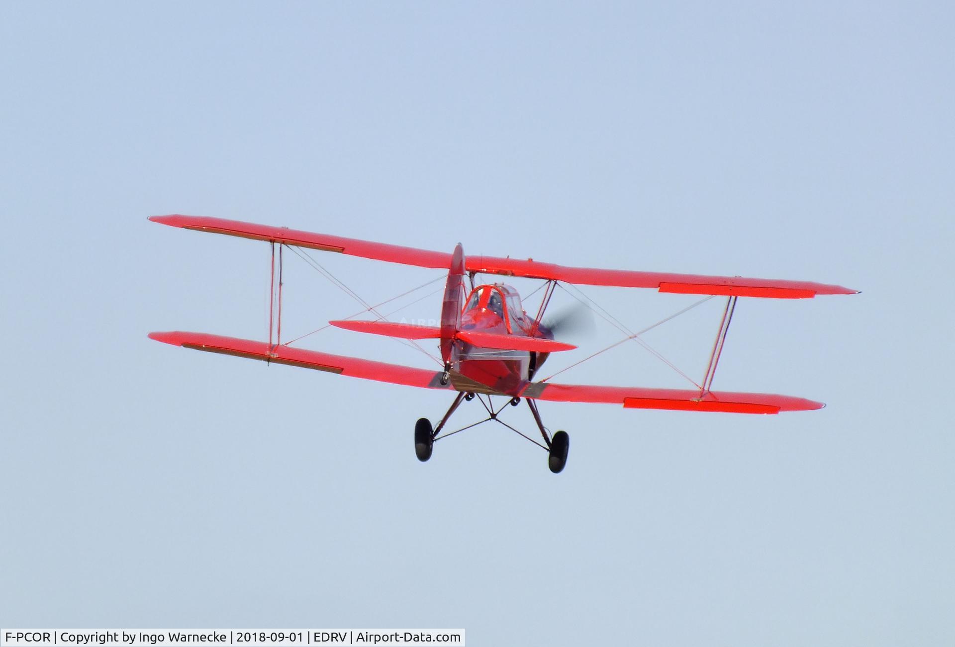 F-PCOR, Stampe-Vertongen SV-4L C/N 330, Stampe-Vertongen (SNCAN) SV-4L, re-engined with a Lycoming, at the 2018 Flugplatzfest Wershofen