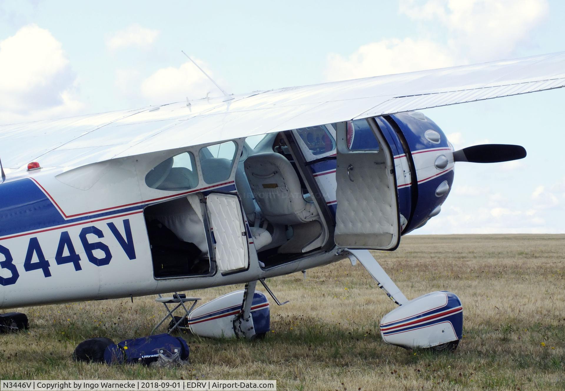 N3446V, 1948 Cessna 195A C/N 7136, Cessna 195A at the 2018 Flugplatzfest Wershofen