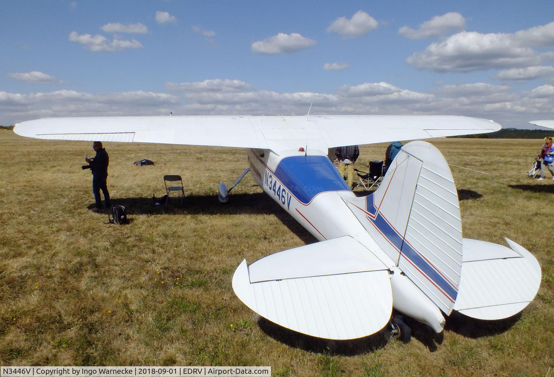 N3446V, 1948 Cessna 195A C/N 7136, Cessna 195A at the 2018 Flugplatzfest Wershofen