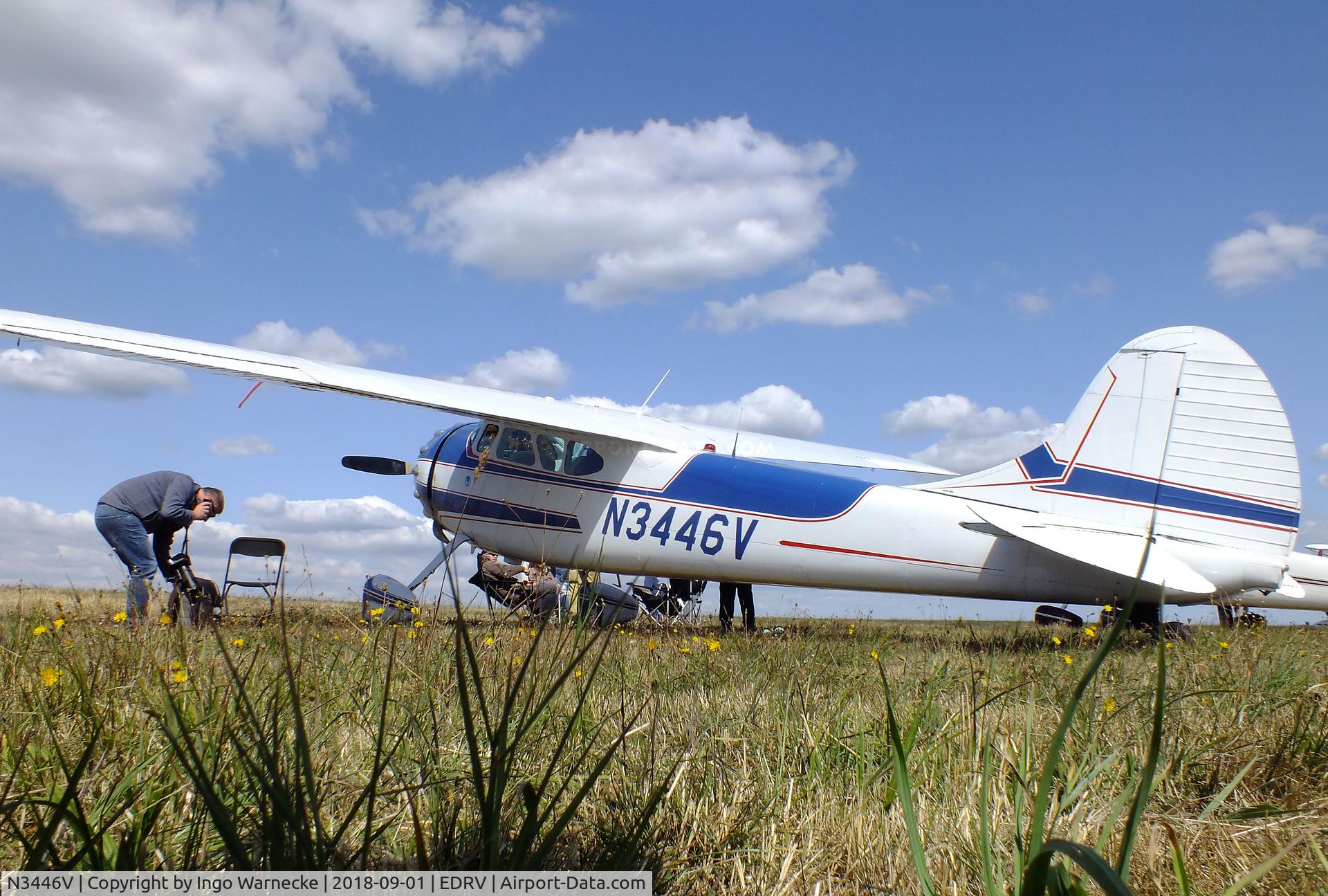 N3446V, 1948 Cessna 195A C/N 7136, Cessna 195A at the 2018 Flugplatzfest Wershofen