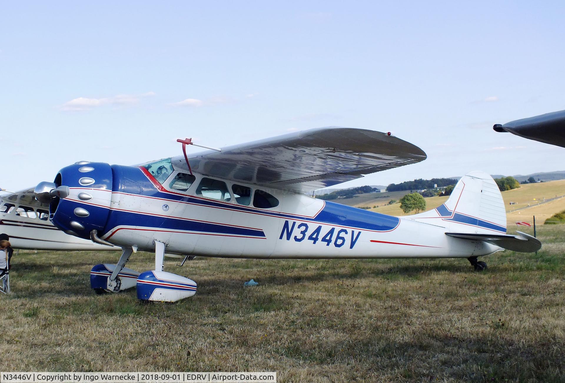 N3446V, 1948 Cessna 195A C/N 7136, Cessna 195A at the 2018 Flugplatzfest Wershofen