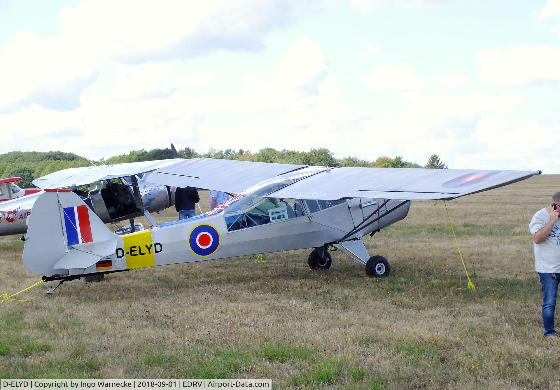 D-ELYD, 1950 Taylorcraft J Auster 5 C/N 1790, Taylorcraft J Auster 5 at the 2018 Flugplatzfest Wershofen