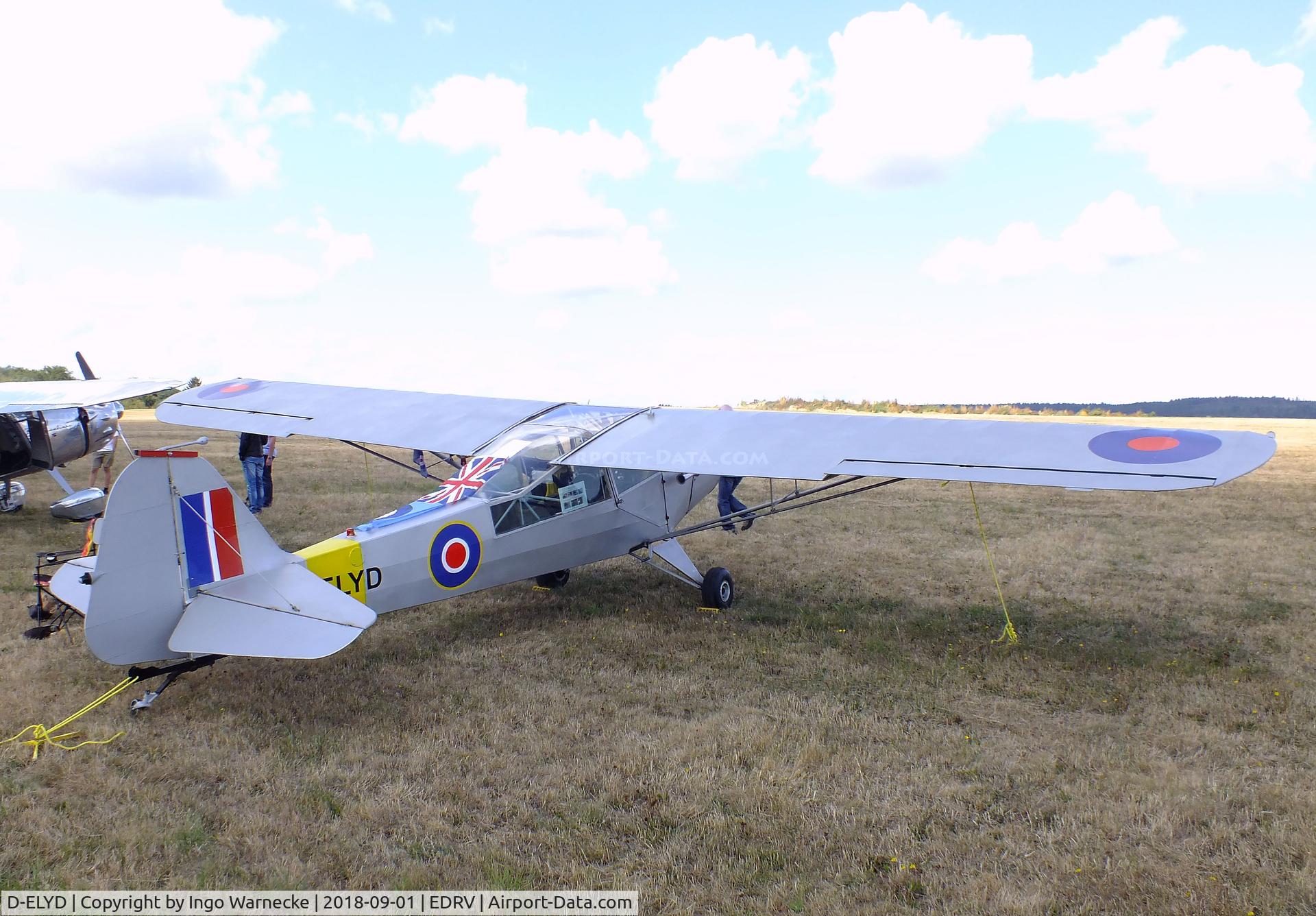D-ELYD, 1950 Taylorcraft J Auster 5 C/N 1790, Taylorcraft J Auster 5 at the 2018 Flugplatzfest Wershofen