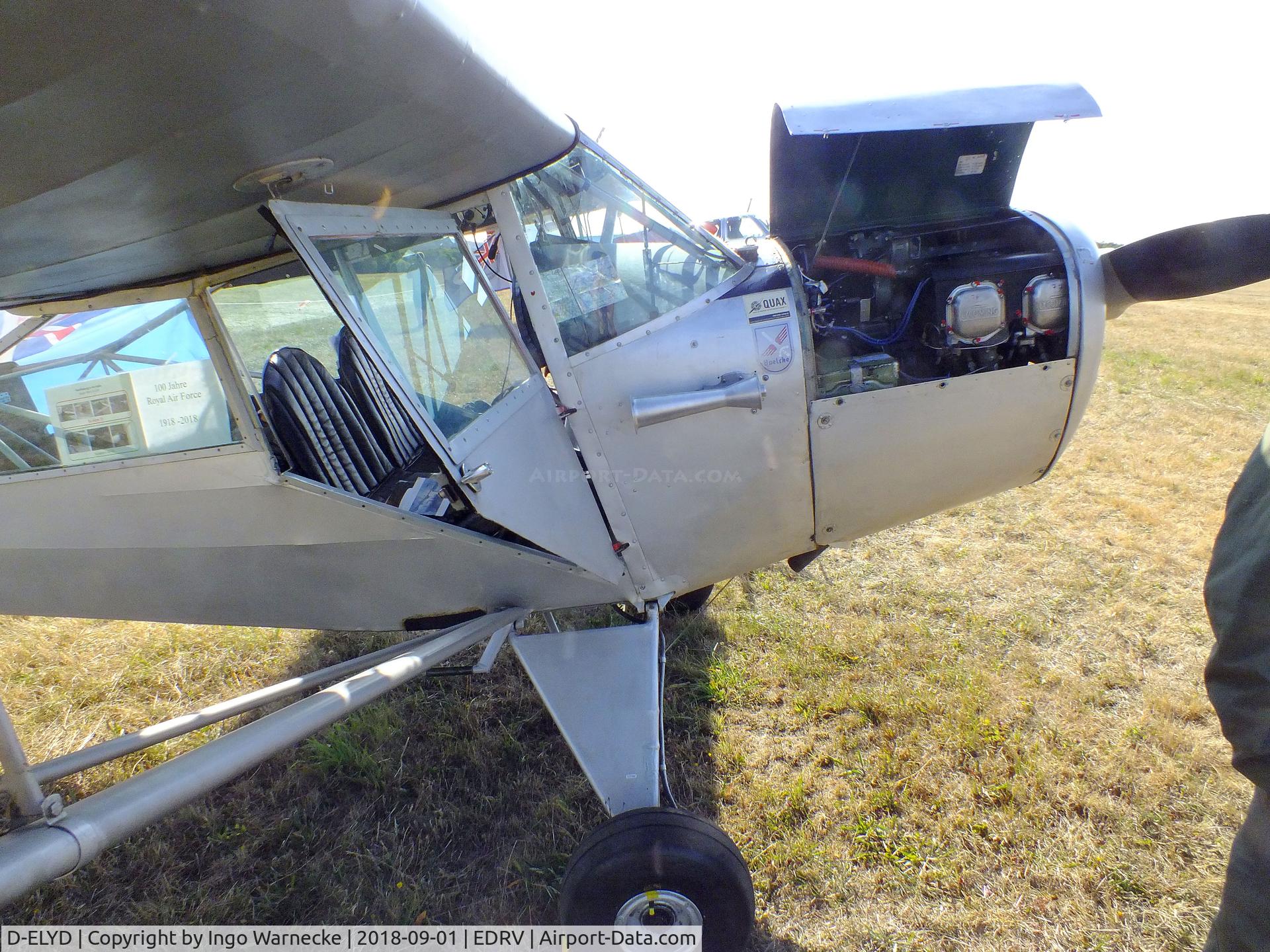 D-ELYD, 1950 Taylorcraft J Auster 5 C/N 1790, Taylorcraft J Auster 5 at the 2018 Flugplatzfest Wershofen