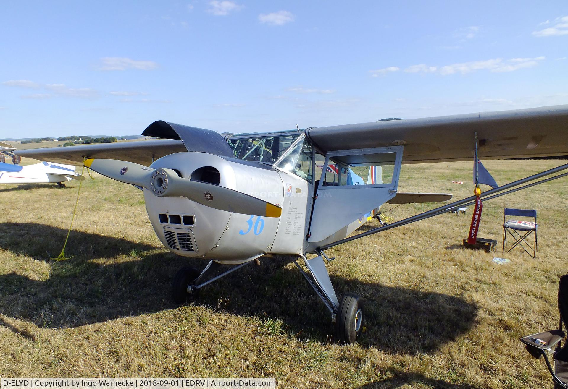 D-ELYD, 1950 Taylorcraft J Auster 5 C/N 1790, Taylorcraft J Auster 5 at the 2018 Flugplatzfest Wershofen