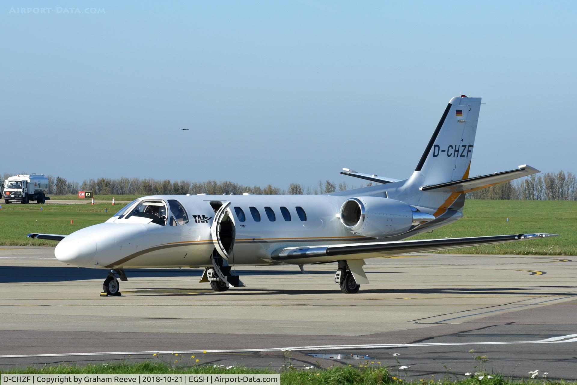 D-CHZF, 1999 Cessna 550 Citation Bravo C/N 550-0866, Parked at Norwich.