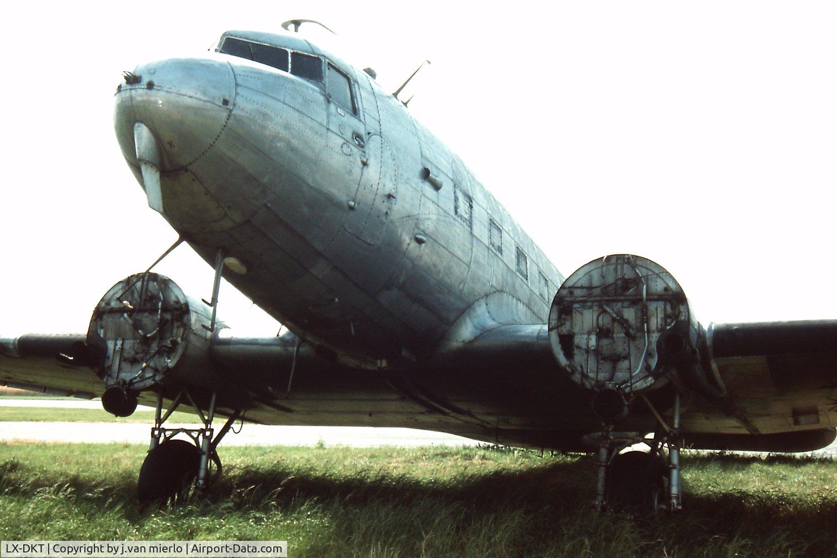 LX-DKT, 1942 Douglas DC3C-S1C3G (C-47A) C/N 10253, Long term storage at Ostend (EBOS)