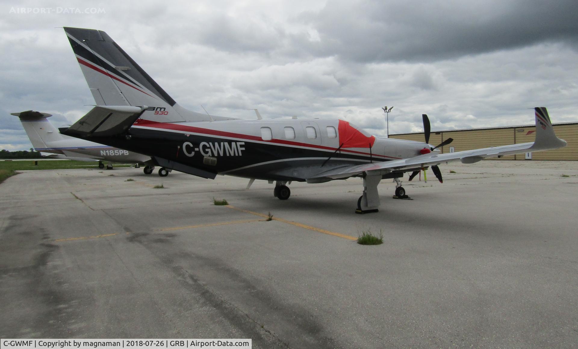 C-GWMF, 2017 Socata TBM-930 C/N 1167, at Green Bay on grey day