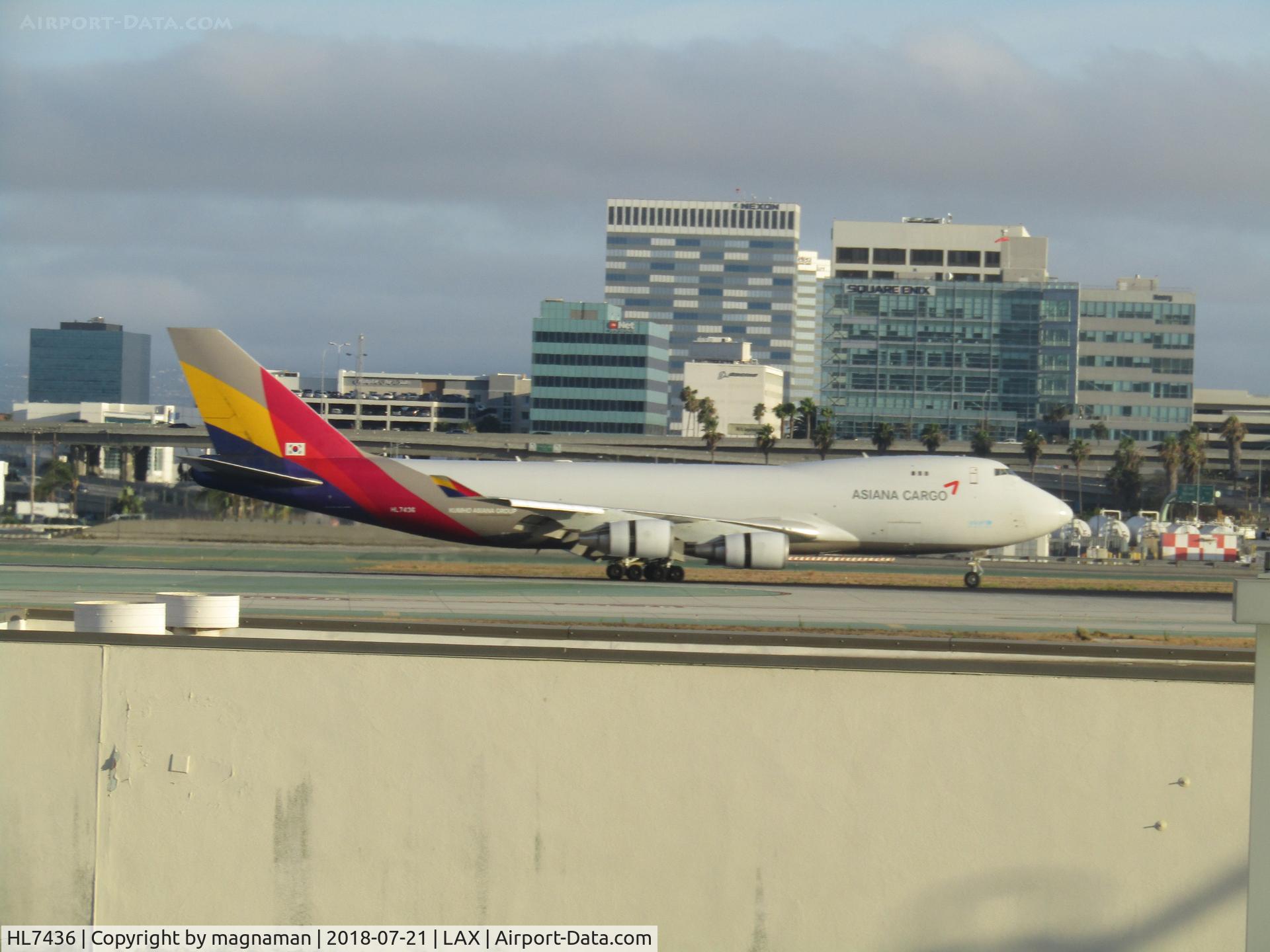 HL7436, 2002 Boeing 747-48EF (SCD) C/N 29170, landing at LAX