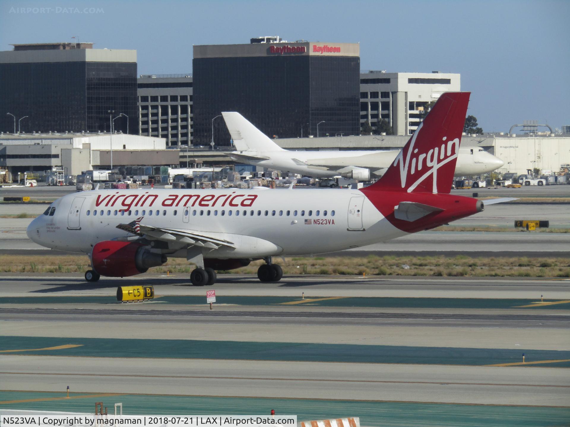 N523VA, 2007 Airbus A319-112 C/N 3181, old branson gets everywhere
