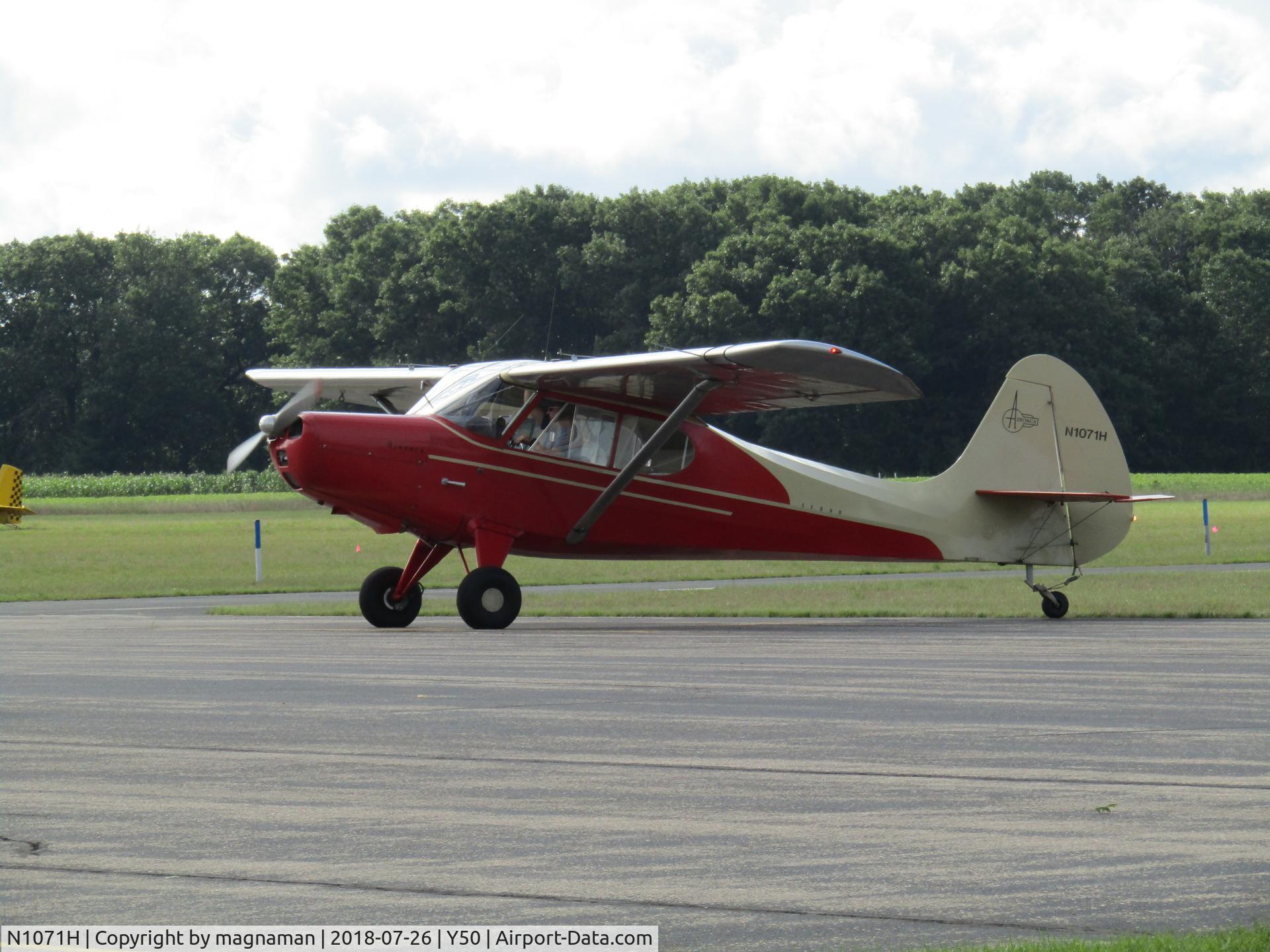 N1071H, 1948 Aeronca 15AC Sedan C/N 15AC-90, old spindle