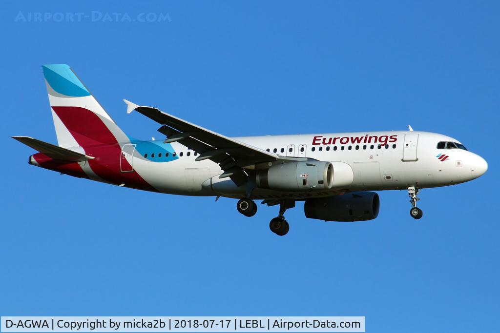 D-AGWA, 2006 Airbus A319-132 C/N 2813, Landing
