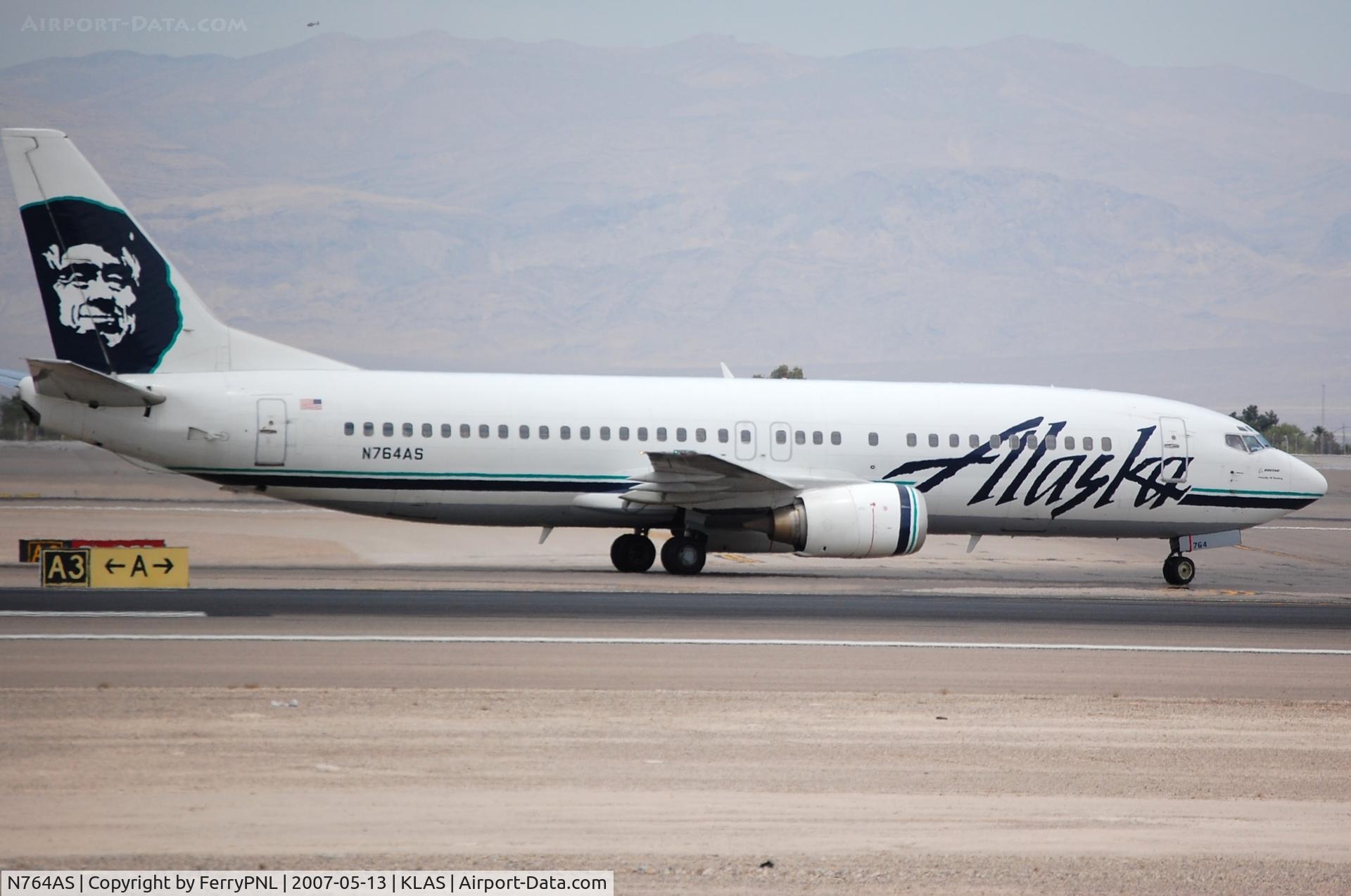 N764AS, 1992 Boeing 737-4Q8 C/N 25101, Alaska B734