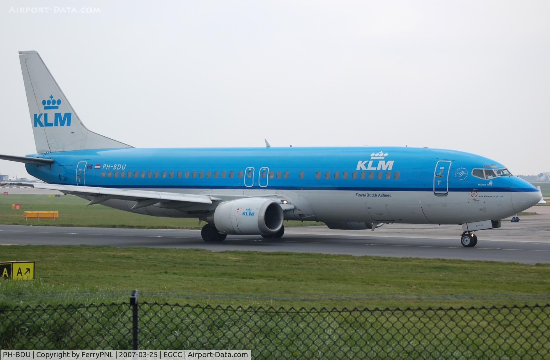 PH-BDU, 1990 Boeing 737-406 C/N 24857, KLM B734 taxying for departure to AMS