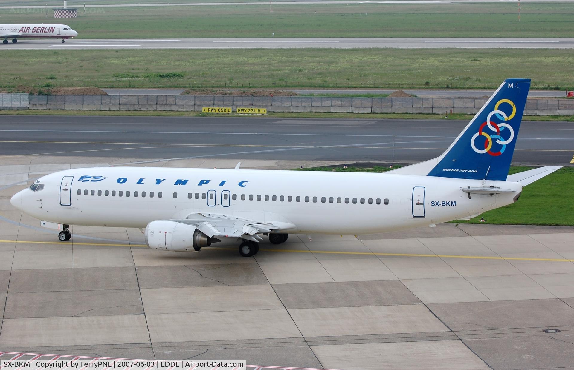 SX-BKM, 1991 Boeing 737-4Q8 C/N 24709/2115, Olympic B734 in DUS.Aircraft is now a freighter with ASL France.