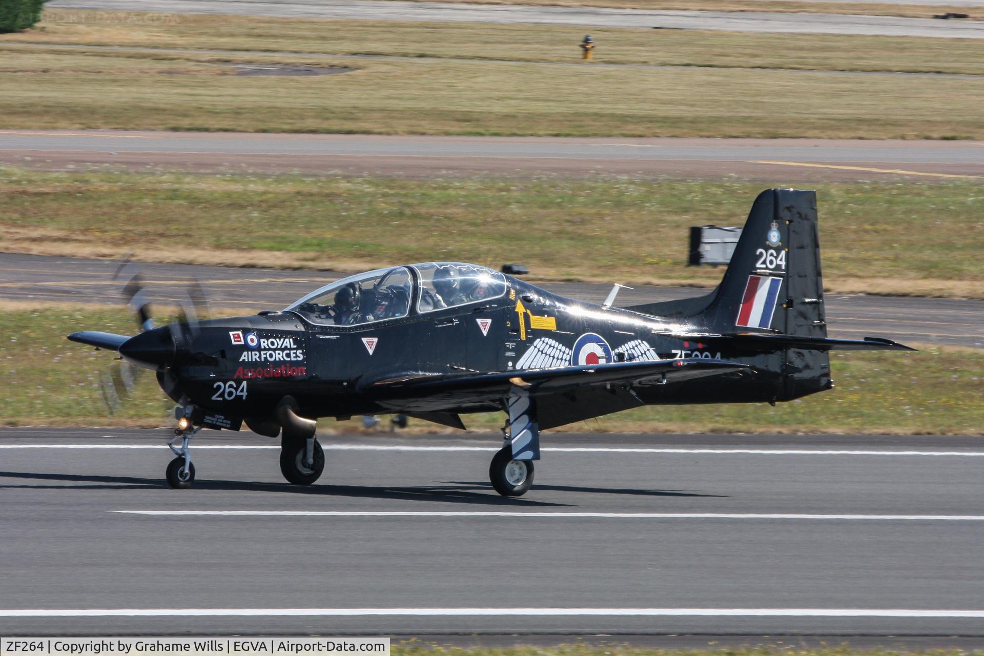 ZF264, 1990 Short S-312 Tucano T1 C/N S053/T48, Shorts Tucano T1 ZF264 1 FTS RAF, Fairford July 2013 (special RAFA markings)