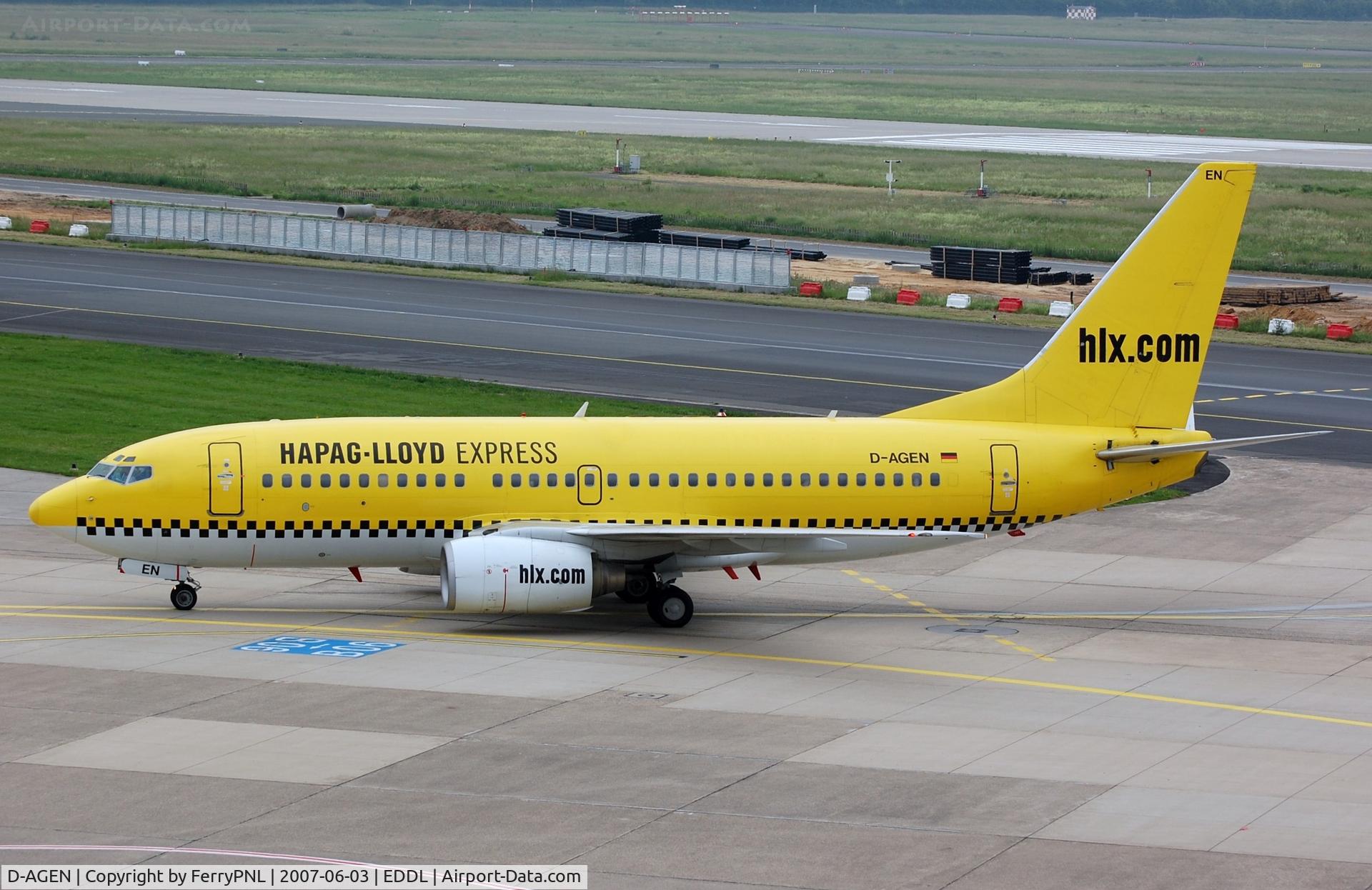 D-AGEN, 1998 Boeing 737-75B C/N 28100, Germania B737 in HLX service.