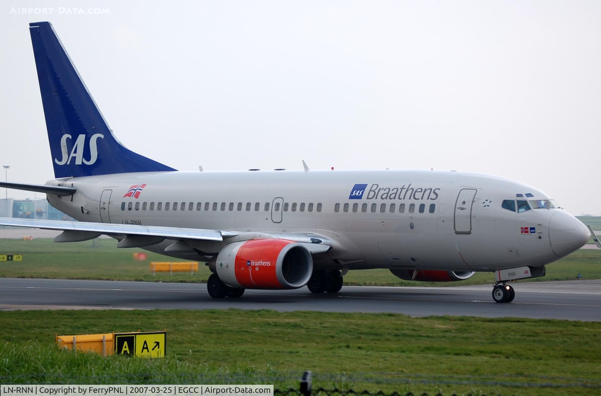 LN-RNN, 2000 Boeing 737-783 C/N 28315, Braathens/SAS B737 in MAN