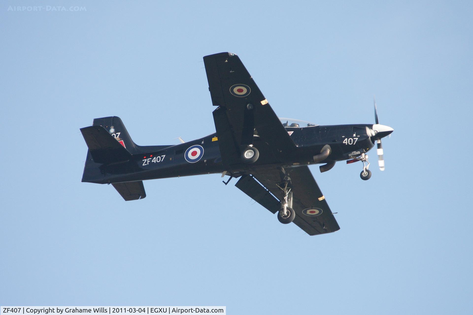ZF407, 1992 Short S-312 Tucano T1 C/N S126/T97, Shorts Tucano T1 ZF407 1 FTS RAF, Linton-on-Ouse 4/3/11