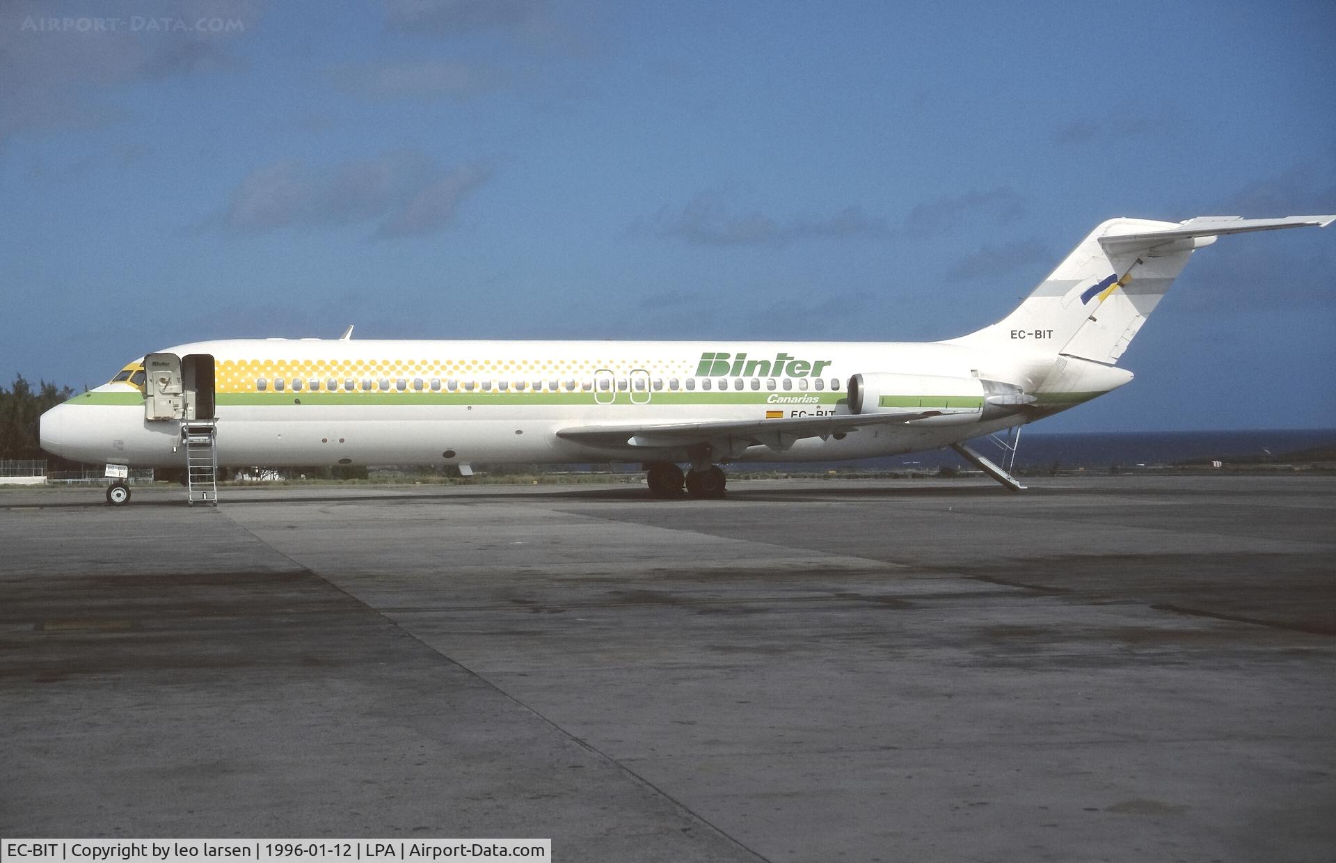 EC-BIT, 1968 Douglas DC-9-32 C/N 47313, Las Palmas 12.1.1996