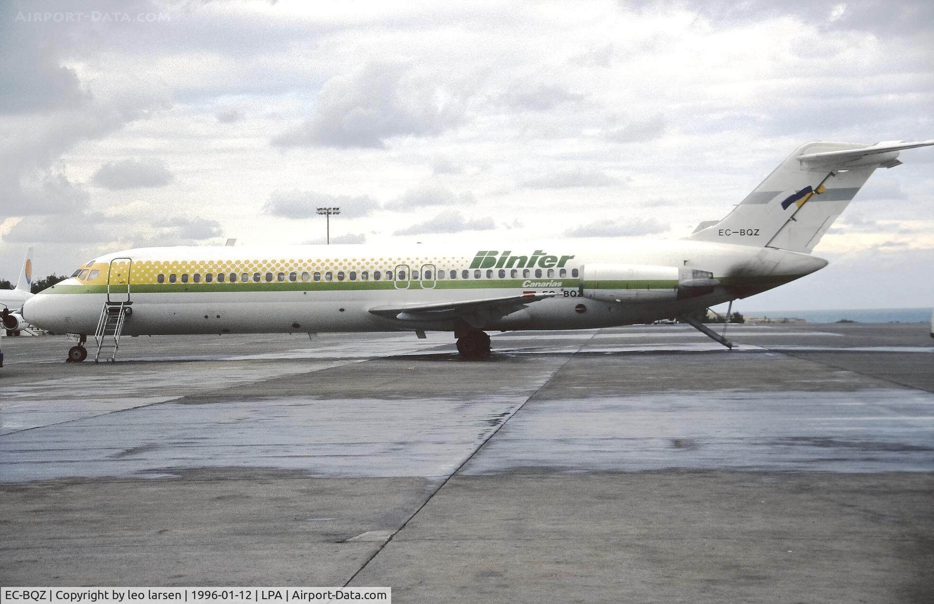 EC-BQZ, 1970 Douglas DC-9-32 C/N 47456, Las Palmas 12.1.1996
