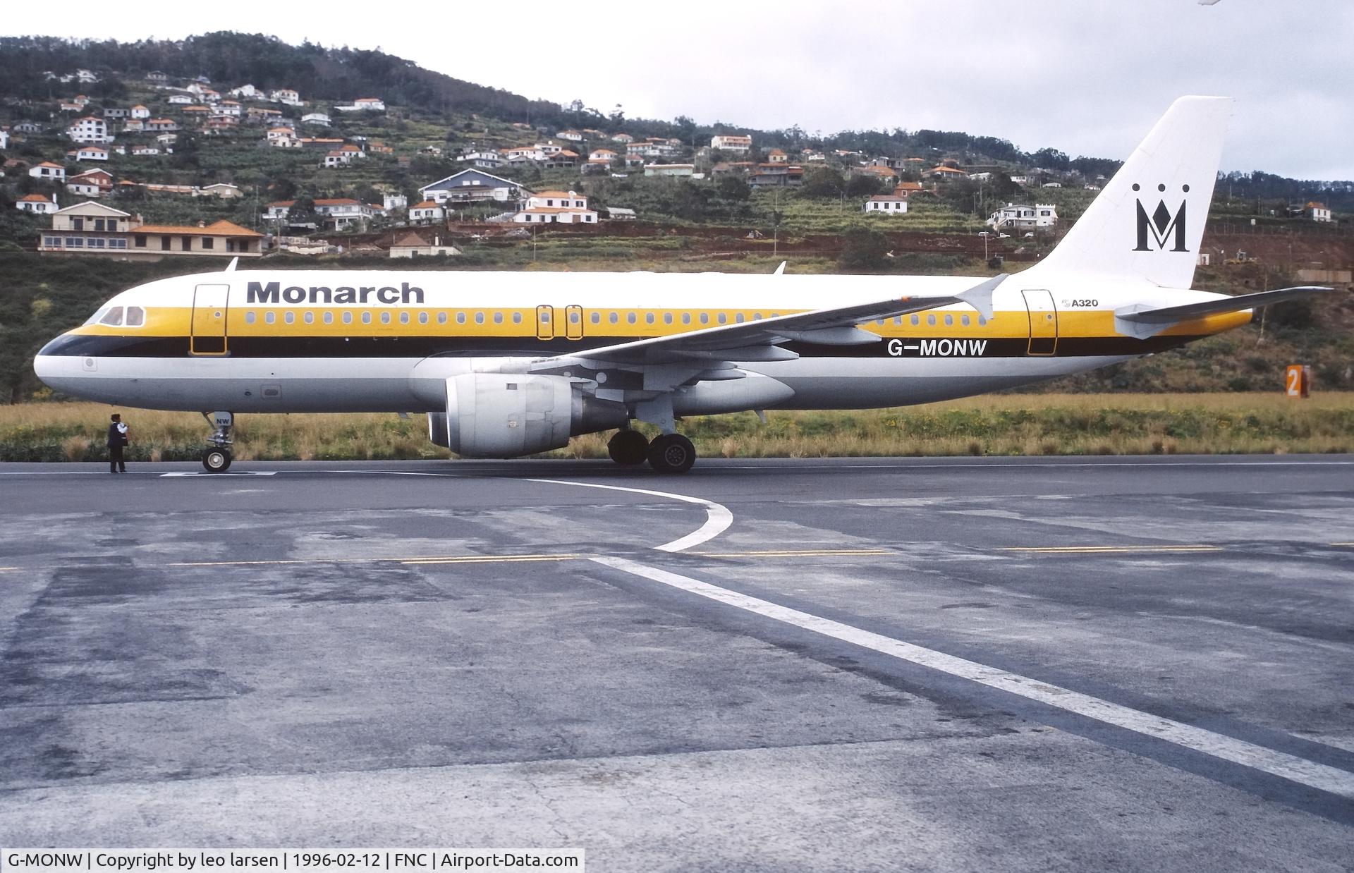 G-MONW, 1992 Airbus A320-212 C/N 391, Funchal 12.2.1996