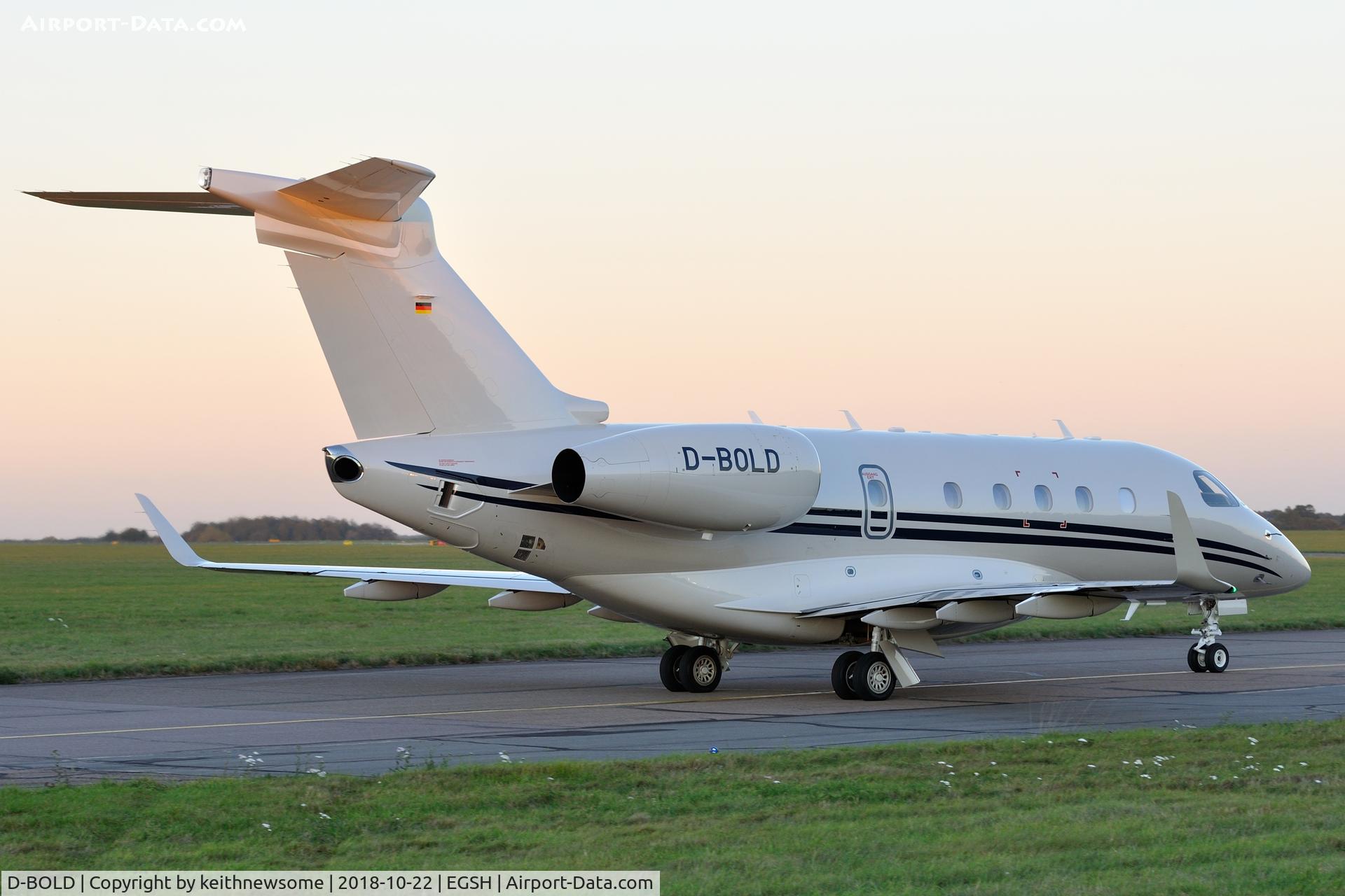 D-BOLD, Embraer 545 Legacy C/N 450/4920971, Leaving Norwich late afternoon.